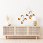 India Decor House Designer Wall Mirror-Handcrafted Centerpiece | Modern Abstract Unique Style Mirror for Wall Décor | 41W x 41L cm| | Rose Gold Finish