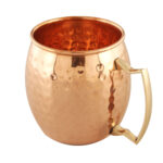 Hand Hammered Pattern Copper Mug