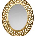 Decorative Mirror For Living Room Handmade | Aluminum Oval Shape Antique Style Mirror For Wall Décor | 76H x 61W cm | Copper Antique