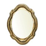 India Decor House Decorative Wall Mirror | Antique Style Oval Mirror for Wall Décor | 48 x 36 cm | Copper Antique